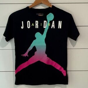 JORDAN Big Girl's Fadeaway T-shirt Multicolor Sz L